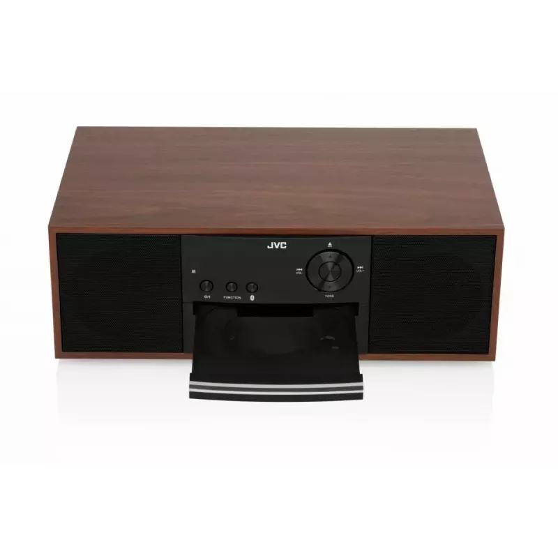 Mini-tornmuusikasüsteem JVC RD-E761, 2x8W RMS, Bluetooth 4.2, USB, CD, FM, puidust korpus, must