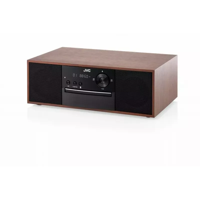 Mini-tornmuusikasüsteem JVC RD-E761, 2x8W RMS, Bluetooth 4.2, USB, CD, FM, puidust korpus, must