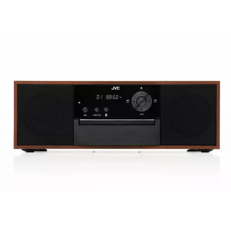 Mini-tornmuusikasüsteem JVC RD-E761, 2x8W RMS, Bluetooth 4.2, USB, CD, FM, puidust korpus, must