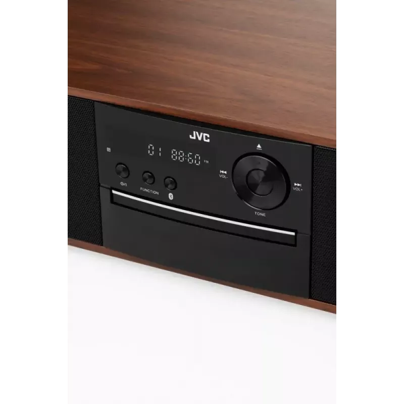 Mini-tornmuusikasüsteem JVC RD-E761, 2x8W RMS, Bluetooth 4.2, USB, CD, FM, puidust korpus, must