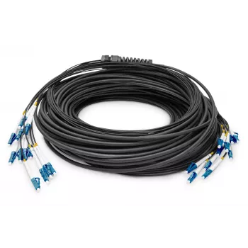 Digitus eelmonteeritud klaaskiust universaalne breakout-kaabel Single Mode OS2 12 kiudu LC/UPC 100 m