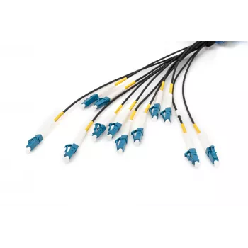 Digitus eelmonteeritud klaaskiust universaalne breakout-kaabel Single Mode OS2 12 kiudu LC/UPC 100 m