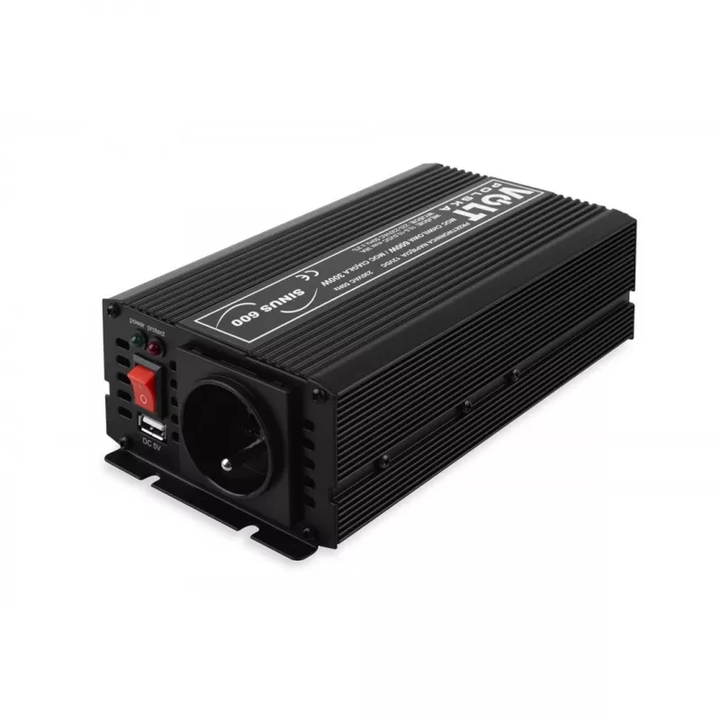 Pingeinverter Volt SINUS-600 12V 230V-le 300W pidev 600W tipp