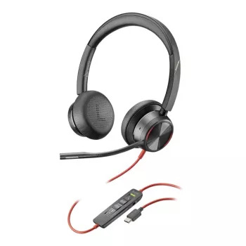 Poly Mustwire 8225 Stereo Peakomplekt – Kõrvapealne – USB-C, Juhtmega (214407-01)