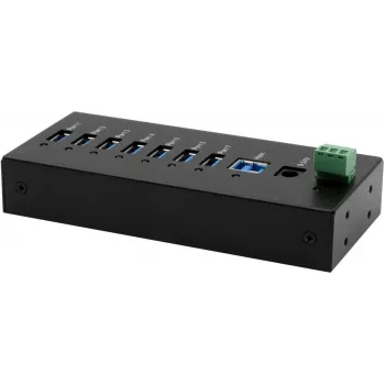 USB-jaotur Exsys EX-11247HMS 7-pordiline DIN-liistule 15 kV ESD-kaitsega