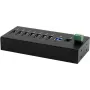 USB-jaotur Exsys EX-11247HMS 7-pordiline DIN-liistule 15 kV ESD-kaitsega