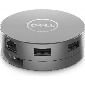 DELL 6-in-1-USB-C-Multiport-Adapter - DA305 - Wired - USB 3.2 Gen 2 (3.1 Gen 2) USB-C - 10,100,1000 Mbit/s - Silver - 3840 x 2160 Pixel - Dell (5H1R0)