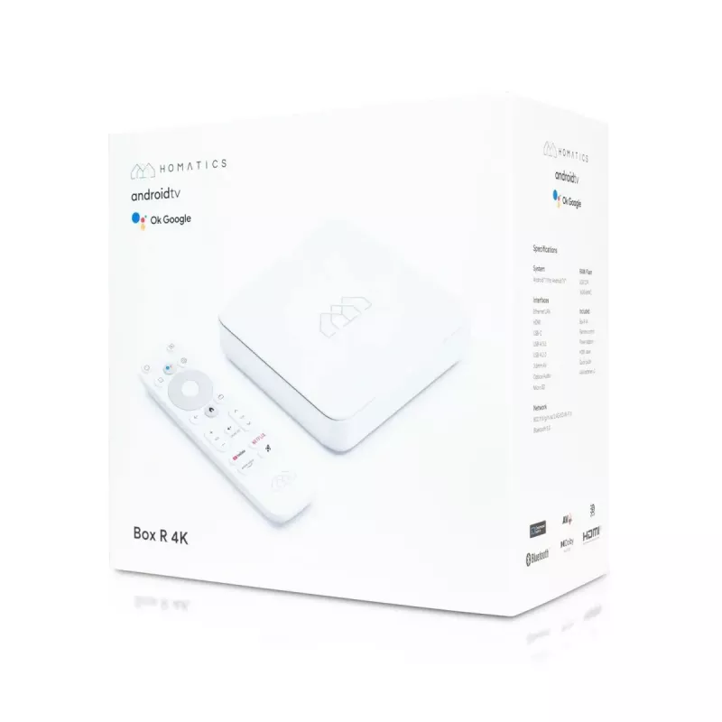 Meedia voogedastuse Android TV kast AB-COM Homatics Box R 4K HDR