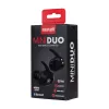 MAXELL MINI DUO juhtmevabad kõrvasisesed kõrvaklapid koos laadimisümbrisega Must