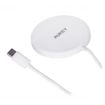 AUEKY Aircore Magnetic LC-A1 juhtmevaba magnetlaadija QI USB-C 15 W valge