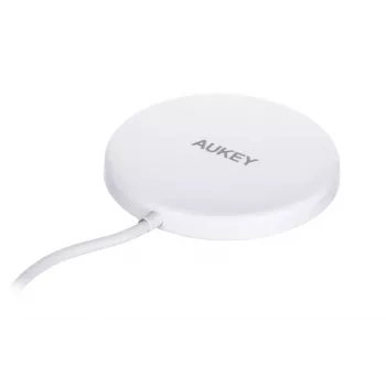 AUEKY Aircore Magnetic LC-A1 juhtmevaba magnetlaadija QI USB-C 15 W valge