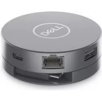 Dell 6-in-1-USB-C-Multiport-Adapter – DA305 - Juhtmega - USB 3.2 Gen 2 (3.1 Gen 2) USB-C - 10,100,1000 Mbit/s - Hõbedane - 3840 x 2160 pikslit - Dell