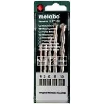 Spiraalpuuriterade komplekt betoonile Metabo 627180000 — 5 tk: 4, 5, 6, 8, 10 mm