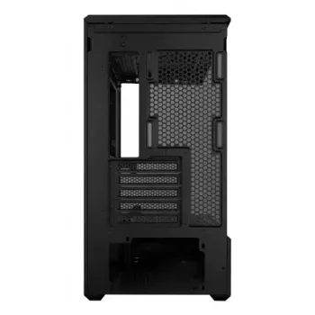 Mini-torniga arvutikorpus Lian Li Vector V100R MINI — Mini-ITX/Mikro-ATX, karastatud klaas, 3×120 mm külg- + 1×120 mm tagaventilaator, 2× 2,5-tollist + 1× 3,5-tollist pesa, must