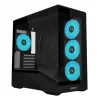 Mini-torniga arvutikorpus Lian Li Vector V100R MINI — Mini-ITX/Mikro-ATX, karastatud klaas, 3×120 mm külg- + 1×120 mm tagaventilaator, 2× 2,5-tollist + 1× 3,5-tollist pesa, must