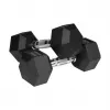 Kummeeritud malmist hantlid HEX 2x9 kg REBEL ACTIVE