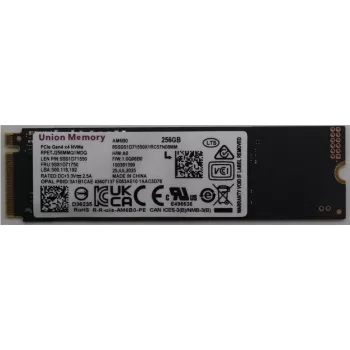 Sisemine M.2 PCIe NVMe SSD, Lenovo 256GB, MPN 5SS1D71750