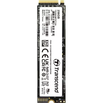 Transcend MTE712A - SSD - krüptitud - 256 GB - sisemine - M.2 2280 (kahepoolne) - PCIe 4.0 x4 (NVMe) - 256-bitine AES - isekrüptiv ketas (SED), TCG Opal Encryption 2.0 (TS256