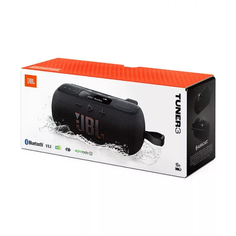 Kaasaskantav raadio JBL Tuner 2 Must DAB DAB+ FM 7W