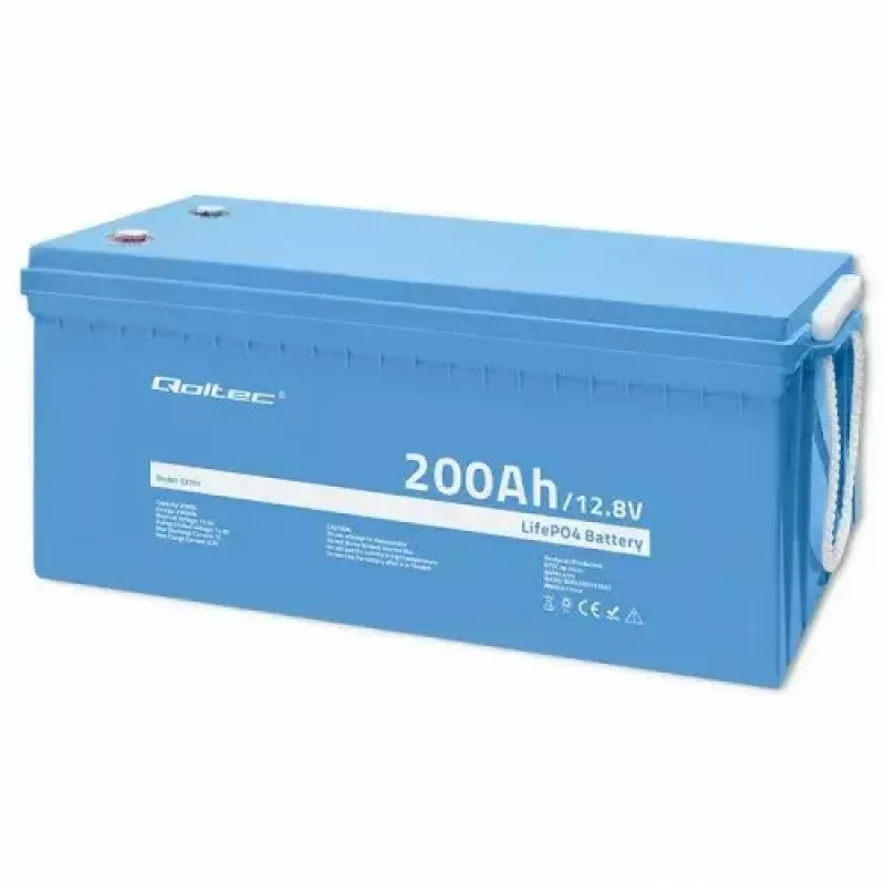 Qoltec 53707 Sõidukiaku Liitium-raudfosfaat 200 Ah 12,8 V