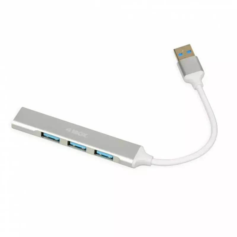 USB-jaotur IBOX IUH3FAS — 1× USB 3.0, 3× USB 2.0