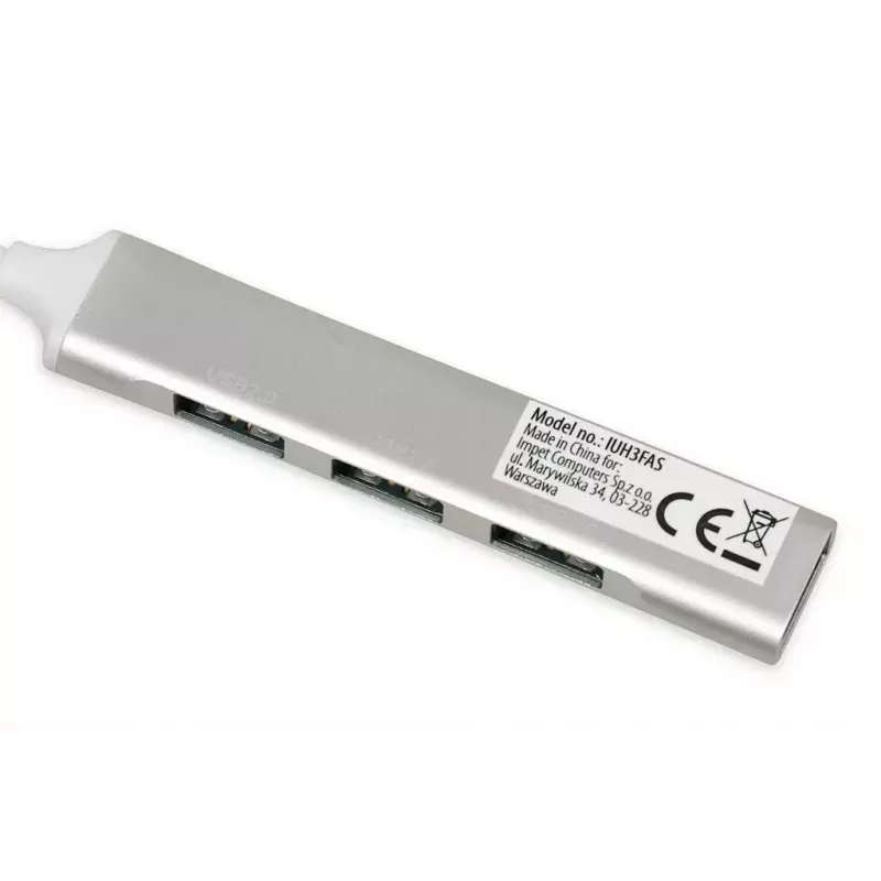 USB-jaotur IBOX IUH3FAS — 1× USB 3.0, 3× USB 2.0