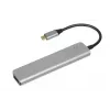 Dokkimisjaam IBOX IUH3SL4K USB USB-C 5 Gbit/s, HDMI 4K@30Hz, PD kuni 100W, 2x USB-A, 2x USB-C, mälukaardilugeja, hõbedane