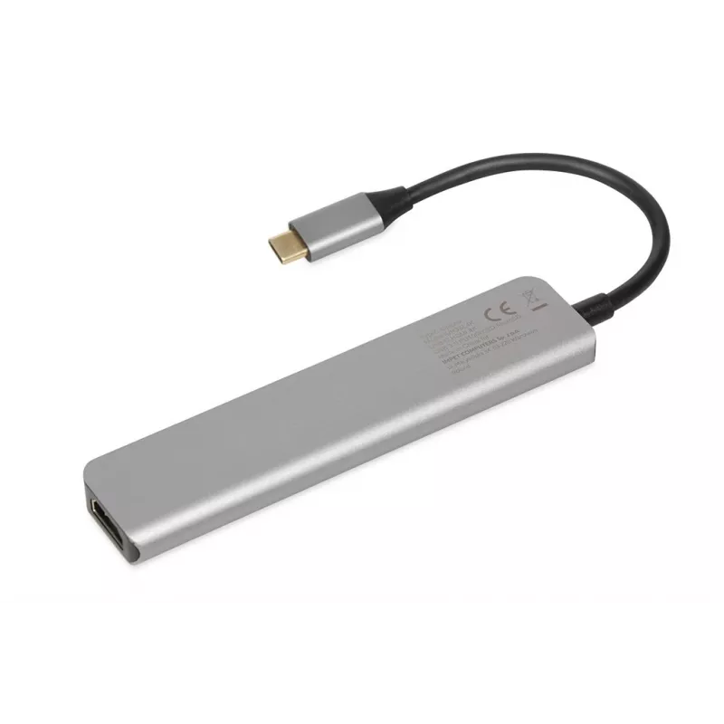 Dokkimisjaam IBOX IUH3SL4K USB USB-C 5 Gbit/s, HDMI 4K@30Hz, PD kuni 100W, 2x USB-A, 2x USB-C, mälukaardilugeja, hõbedane