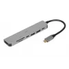 Dokkimisjaam IBOX IUH3SL4K USB USB-C 5 Gbit/s, HDMI 4K@30Hz, PD kuni 100W, 2x USB-A, 2x USB-C, mälukaardilugeja, hõbedane