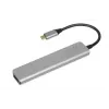 Dokkimisjaam IBOX IUH3SL4K USB USB-C 5 Gbit/s, HDMI 4K@30Hz, PD kuni 100W, 2x USB-A, 2x USB-C, mälukaardilugeja, hõbedane