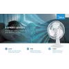 Lauaventilaator Midea FT40-21M — 40 cm läbimõõt, 3 kiirust, ostsillatsioon, 25 W, valge