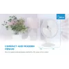 Lauaventilaator Midea FT40-21M — 40 cm läbimõõt, 3 kiirust, ostsillatsioon, 25 W, valge