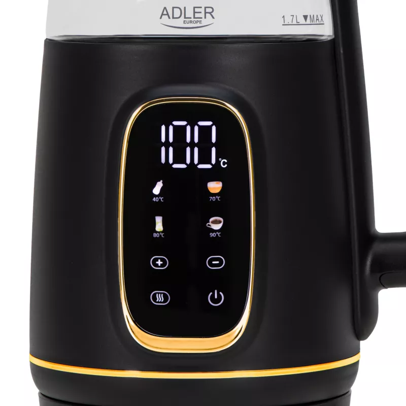 ADLER AD 1305 elektriline veekeetja must-kuldne