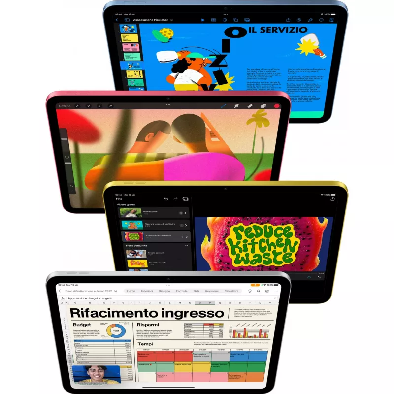Apple iPad 10. põlvkond 10,9-tolline Wi-Fi 64 GB – hõbedane, 27,7 cm (10,9), 2360 x 1640 pikslit, 64 GB, iPadOS 16, 477 g, hõbedane