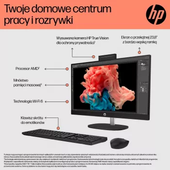HP 24-cr0312nw AMD Ryzen™ 5 7520U 60,5 cm (23,8) 1920 x 1080 px kõik-ühes-arvuti 16 GB LPDDR5-SDRAM 512 GB SSD Windows 11 Home Wi-Fi 6 (802.11ax) valge