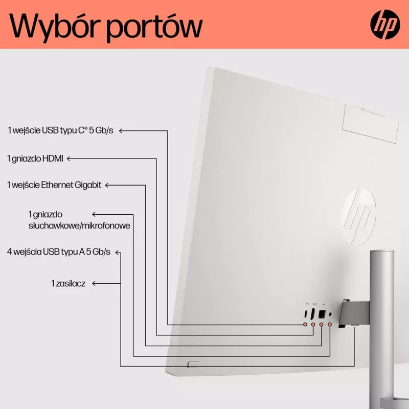 HP 24-cr0312nw AMD Ryzen™ 5 7520U 60,5 cm (23,8) 1920 x 1080 px kõik-ühes-arvuti 16 GB LPDDR5-SDRAM 512 GB SSD Windows 11 Home Wi-Fi 6 (802.11ax) valge