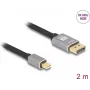 DeLOCK Mini DisplayPort - DisplayPort kaabel 8K 60 Hz 2 m hall metall