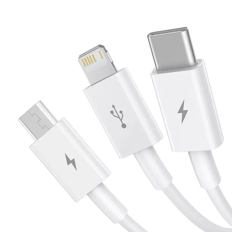 USB-kaabel Baseus Superior USB 2.0 1,5 m USB A USB C/Micro USB A/Lightning valge