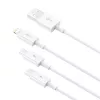 USB-kaabel Baseus Superior USB 2.0 1,5 m USB A USB C/Micro USB A/Lightning valge