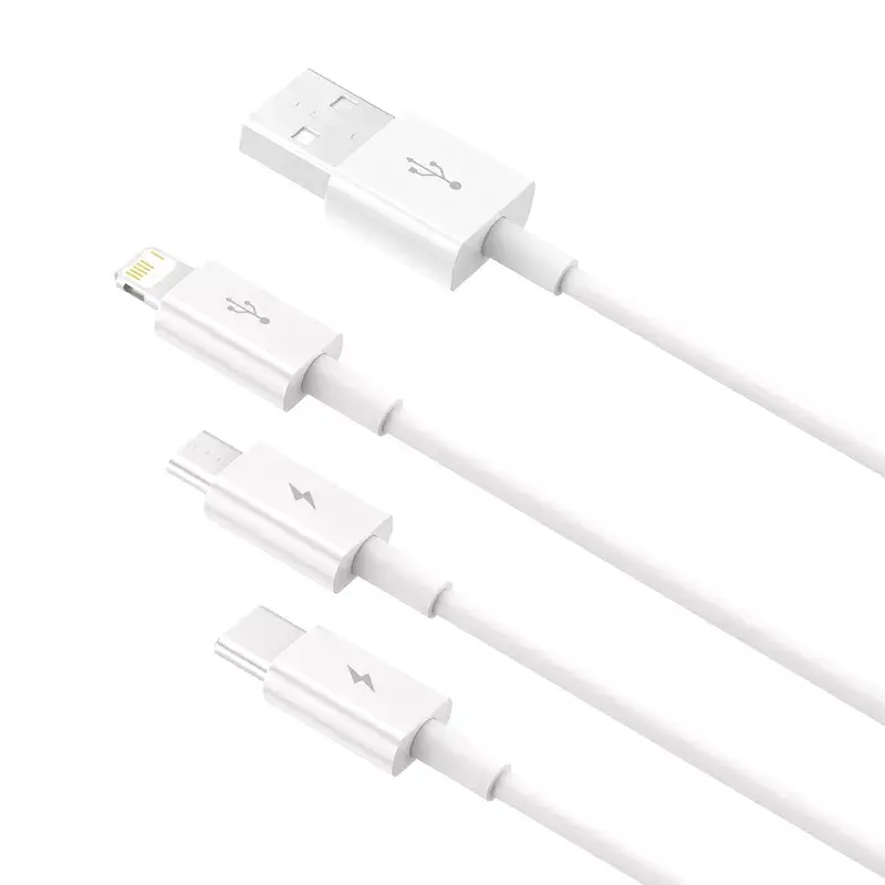 USB-kaabel Baseus Superior USB 2.0 1,5 m USB A USB C/Micro USB A/Lightning valge