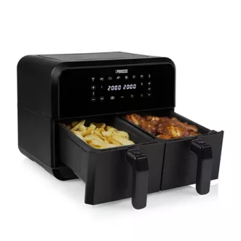 Airfryer Princess 1.182068.01.001 kahekorviga kuumõhufritüür 8 L 2400 W 220 °C puutetundlik LED (must)