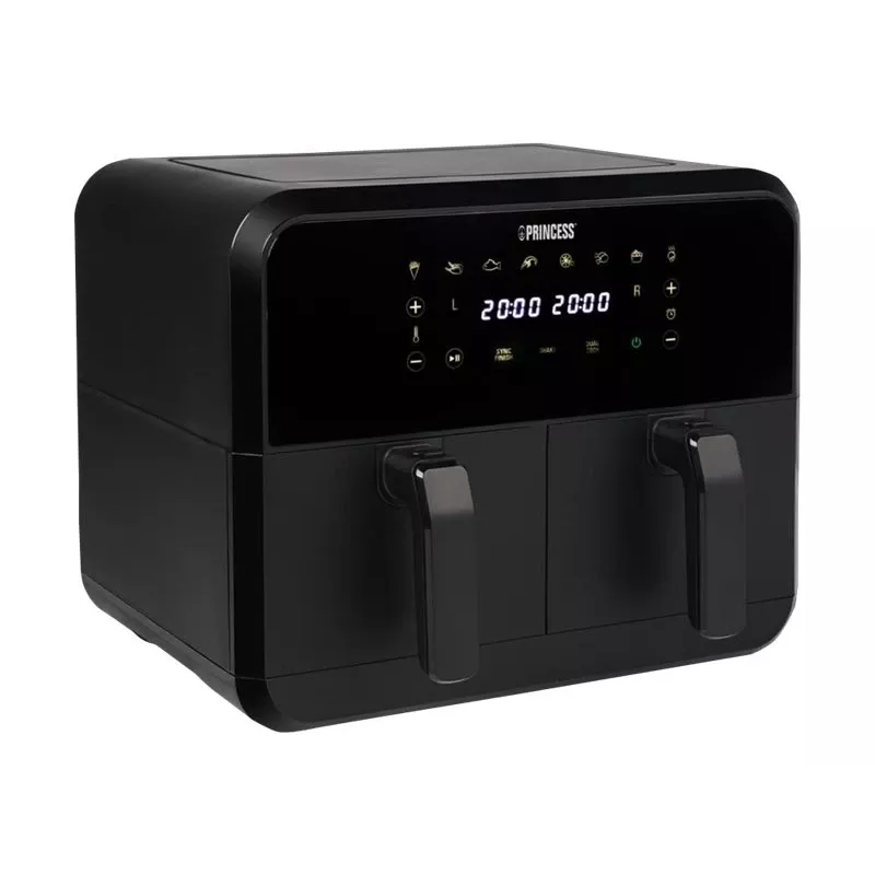 Airfryer Princess 1.182068.01.001 kahekorviga kuumõhufritüür 8 L 2400 W 220 °C puutetundlik LED (must)