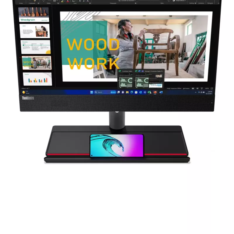 Kõik-ühes arvuti Lenovo ThinkCentre M90a Gen 5 Intel Core i5 8GB 512GB Intel UHD Graphics Windows 11 Pro