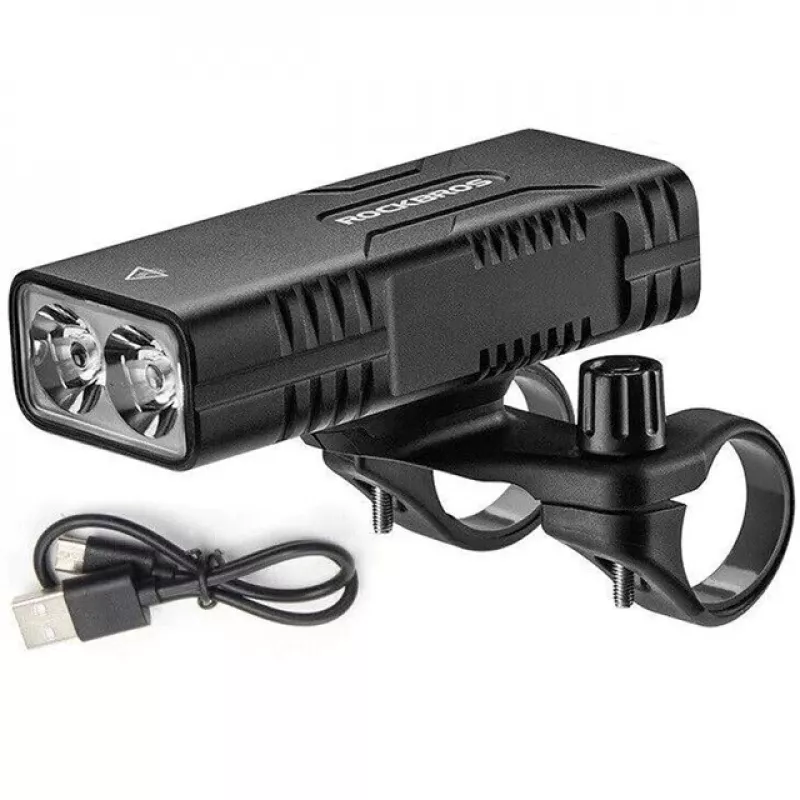Rockbros jalgrattatuli akupanga funktsiooniga + USB-C–USB-A kaabel, 850 lm, must