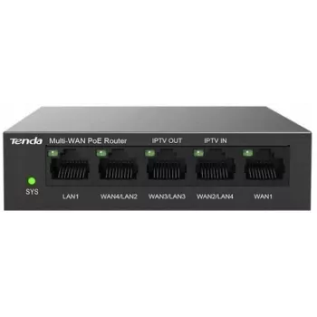 Juhtmega ruuter Tenda G0-5G-PoE Gigabit Ethernet Must IPSec VPN