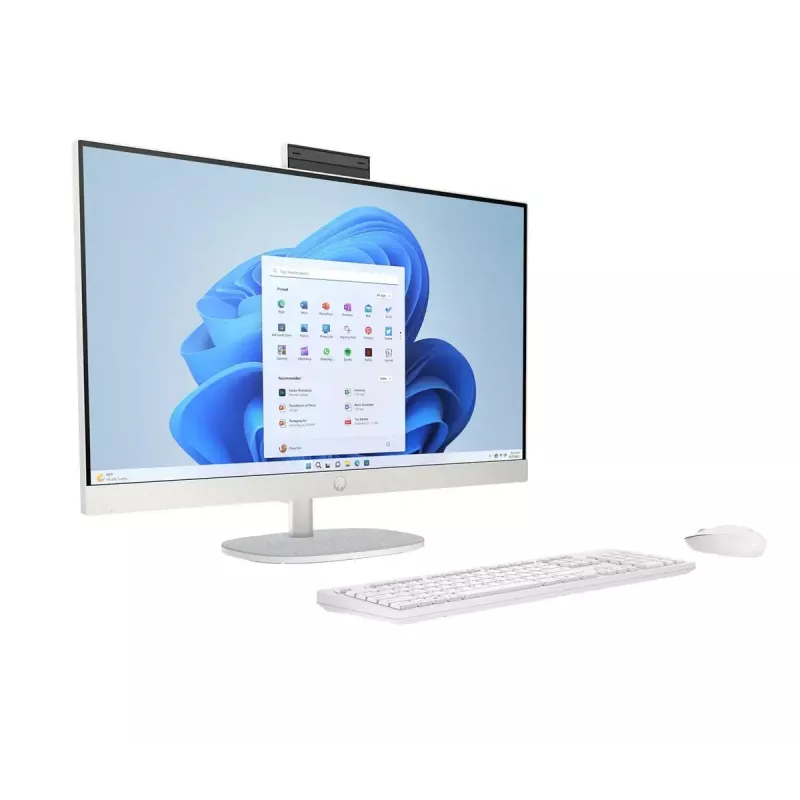 Kõik-ühes arvuti HP 27-cr0232nw — AMD Ryzen 5 7520U, 16 GB muutmälu, 512 GB SSD, 27-tolline FHD, Windows 11 Home, Wi‑Fi 6 (valge)