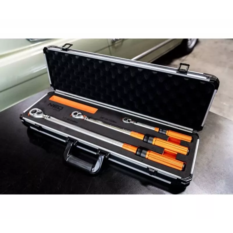 Neo Tools kahesuunalise pöördemomendi võtmete komplekt 1/4, 3/8, 1/2, 3 tk