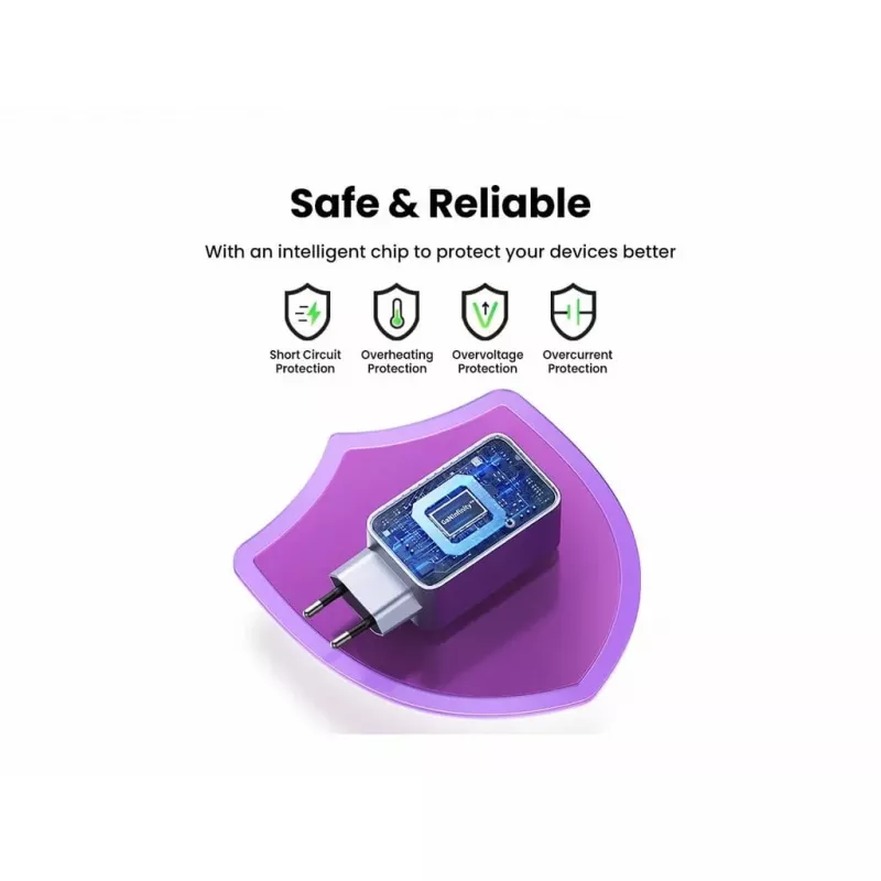 UGREEN siseruumide laadija Nexode Pro 3-pordiline GaN PD kiirlaadija 2 USB USB-C
