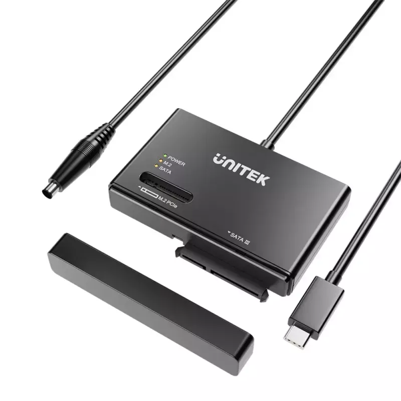 SSD korpus UNITEK S1232A01-EU must M.2/2,5-tolline/3,5-tolline 10 Gbit/s