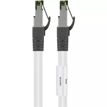 Goobay CAT 8.1 paigalduskaabel, S/FTP (PiMF), valge, 0,5 m - LSZH halogeenivaba, vask AWG 24 (55123)
